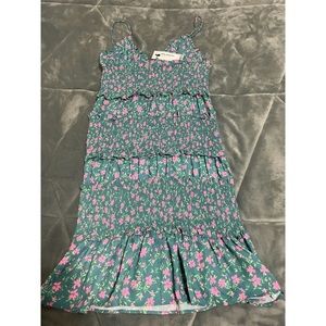 Tall Floral Shirred Bodycon Dress, Size 8, New with Tags